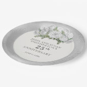 白銀花25結婚周年 ペーパープレート (アングル)