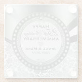 白銀25結婚周年 ガラスコースター (裏面)