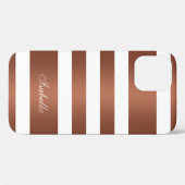 白銅ストライプの Case-Mate iPhoneケース (裏面 (横))