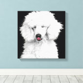 白間抜けプードル キャンバスプリント (インサイチュ (ウッドフロア))