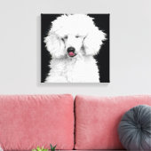 白間抜けプードル キャンバスプリント (インサイチュ (リビング))