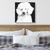 白間抜けプードル キャンバスプリント (インサイチュ (寝室))