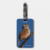 白雀が太陽に向かって歌う ラゲッジタグ (裏面縦)