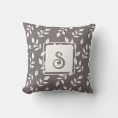 白離れとグレーのパターン クッション (正面)