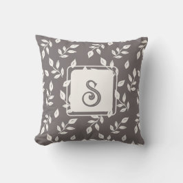 白離れとグレーのパターン クッション