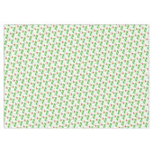 白離れに小さな赤い野生の果実を持つ緑の テーブルクロス (正面(横))