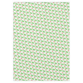 白離れに小さな赤い野生の果実を持つ緑の テーブルクロス (正面)