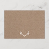 白離れ段ボール結婚の詳細挿入カード エンクロージャーカード (裏面)