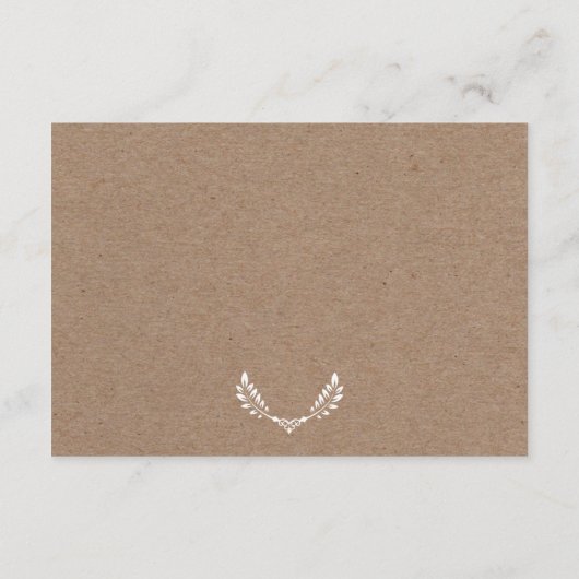 白離れ段ボール結婚の詳細挿入カード エンクロージャーカード (裏面)