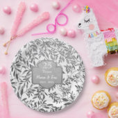 白離れ25周年記念に銀の誕生 ペーパープレート (パーティー)