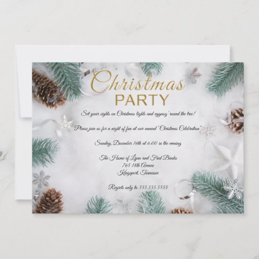 白雪エレガントのクリスマスパーティー 招待状 (正面)