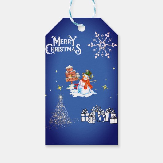 白雪クリスマス ギフトタグ (正面)