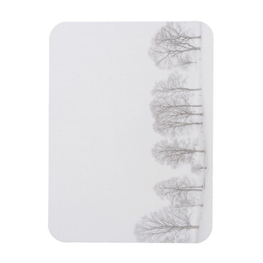 白雪世界の長方形マグネットに不毛の木 マグネット (縦)
