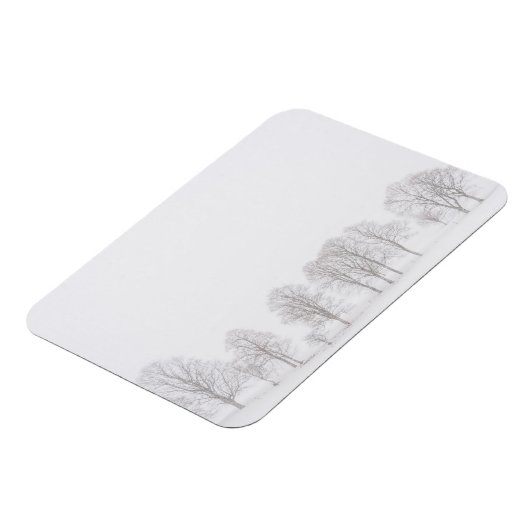 白雪世界の長方形マグネットに不毛の木 マグネット (左側)