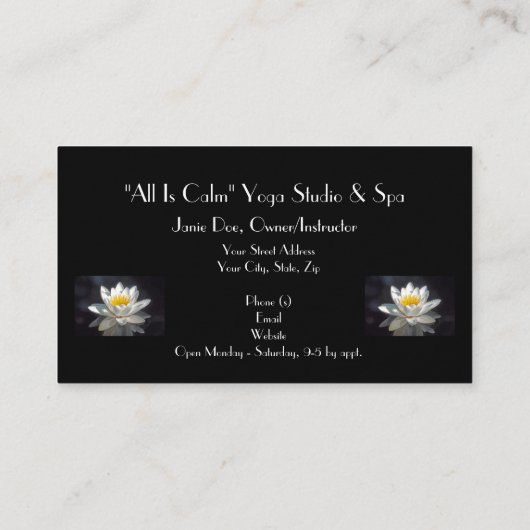 「白雪姫が真っ黒に蓮の花を咲かせた 名刺 (裏面)