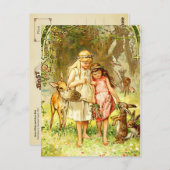 白雪姫とばら色の赤 ポストカード (正面/裏面)