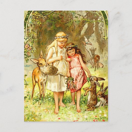 白雪姫とばら色の赤 ポストカード (正面)