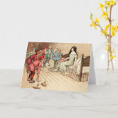 白雪姫と七人こびとのおとぎヴィンテージ物語 カード (黄色い花)