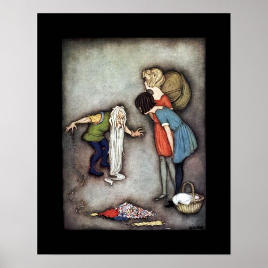 白雪姫と赤いバラ ~ 童話 ~ クラシック ~ ポスター (正面)