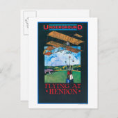 白雪姫と飛行機ポスター ポストカード (正面/裏面)