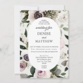 白雪姫の白いアネモン結婚ズ 招待状 (正面)