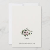 白雪姫の白いアネモン結婚ズ 招待状 (裏面)