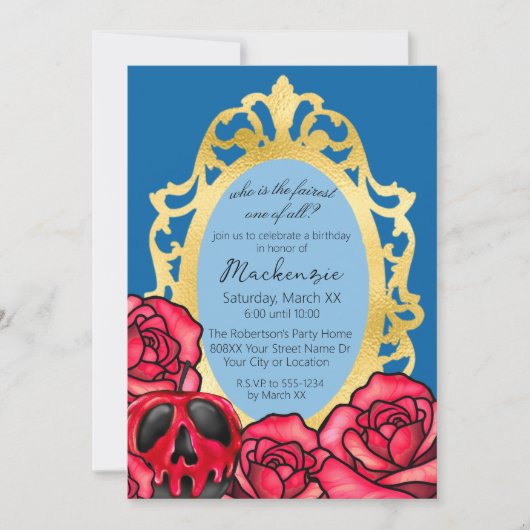 白雪姫鏡と毒リンゴ 招待状 (正面)