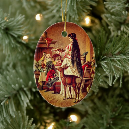 白雪姫 – おとぎ話 – ミュルヘン – グリム セラミックオーナメント (ツリー)