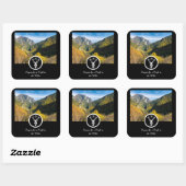 白雪杖シルエットモノグラム写真 スクエアシール (シート)