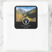 白雪杖シルエットモノグラム写真 スクエアシール (バッグ)