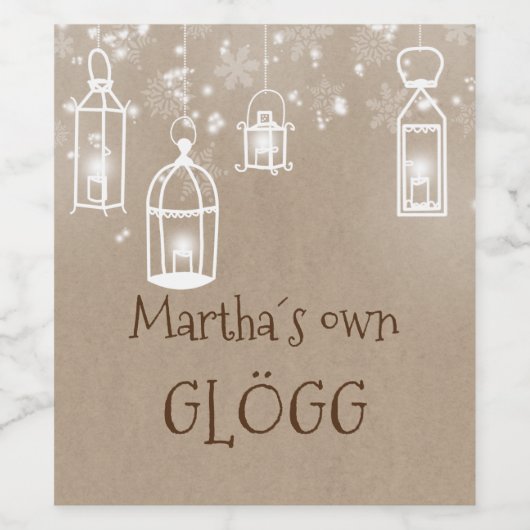 白雪灯篭 ワインラベル (シングルラベル)