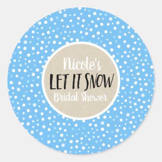 白雪白雪冬の休日の恩恵を受ける ラウンドシール (正面)