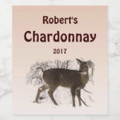 白雪黒鹿自然ワインラベル ワインラベル (シングルラベル)