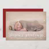 白雪 |季節のごあいさつ写真ホリデーカード シーズンカード (正面/裏面)