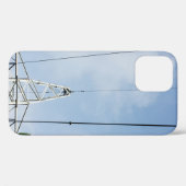 白雲下の白鋼電柱 Case-Mate iPhoneケース (裏面 (横))