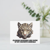 白雲豹のお気に入りの動物 ポストカード (スタンド正面)