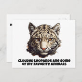 白雲豹のお気に入りの動物 ポストカード (正面/裏面)
