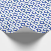 白青いダビデの星 ラッピングペーパー (コーナー)