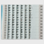 白青コンクリート建物 ラッピングペーパー (フラット)