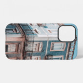 白青コンクリート建物 iPhoneケース (裏面横)