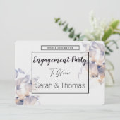 白青パテレフローラエレガント婚約 招待状 (スタンド正面)