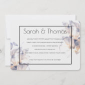 白青パテレフローラエレガント婚約 招待状 (裏面)