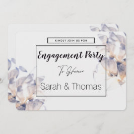 白青パテレフローラエレガント婚約 招待状