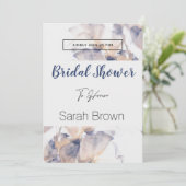 白青パテレ花エレガントブライダルシャワー 招待状 (スタンド正面)