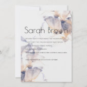 白青パテレ花エレガントブライダルシャワー 招待状 (裏面)