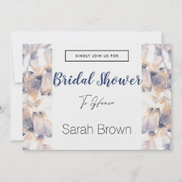 白青パテレ花エレガントブライダルシャワー 招待状