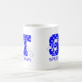 白青水玉模様 コーヒーマグカップ (中央)