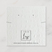 白革テクスチャネックレスの装飾表示装置 スクエア名刺 (正面)