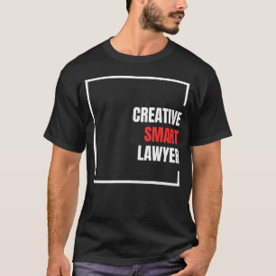 白頭が切れると赤の文字のクリエイティブ弁護士 Tシャツ