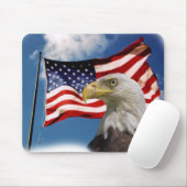 白頭鷲および旗 マウスパッド (マウス)